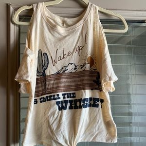 Whiskey shirt cold shoulder